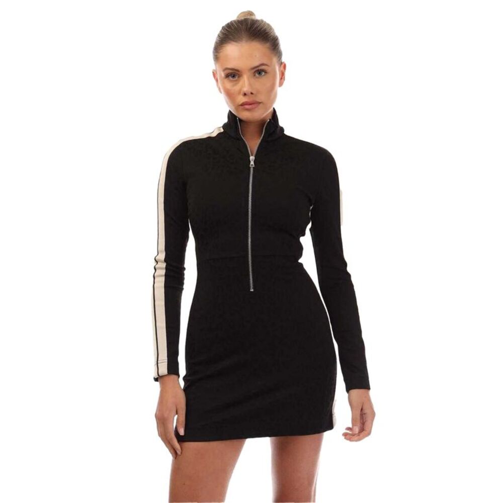 Palm Angels Womens/Ladies Leopard Jacquard Mini Dress / Black/White